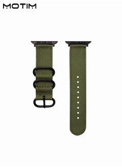 Motim Nylon Loop Watch Band for Apple Watch 45mm 44mm 42mm, Braided  Sport Strap Replacement Strap Compatible with iWatch SE & Series 10/9/8/7/6/5/4/3/2/1/Ultra/SE  - Image 2