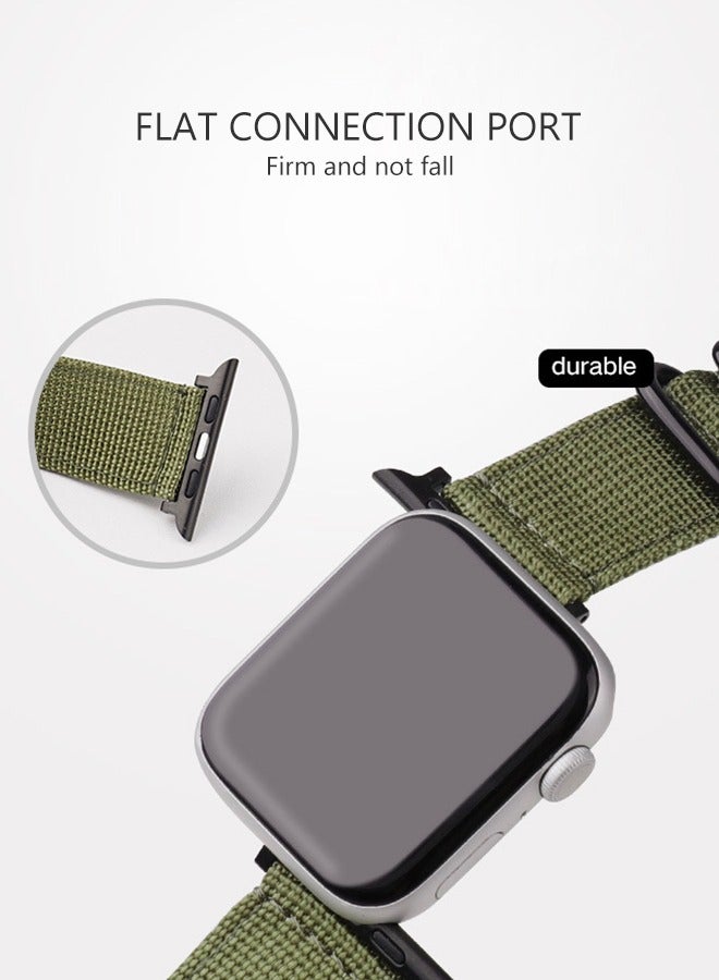 Nylon Apple Watch Band 45mm 44mm 42mm, Braided Sport  Replacement Strap Wristband Compatible with iWatch SE & Series 10/9/8/7/6/5/4/3/2/1/Ultra/SE
