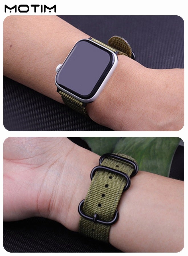 Nylon Apple Watch Band 45mm 44mm 42mm, Braided Sport  Replacement Strap Wristband Compatible with iWatch SE & Series 10/9/8/7/6/5/4/3/2/1/Ultra/SE