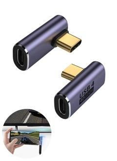 90 Degree Right Angle USB C Male to USB C Female Adapter, Up and Down USB Type C Adapter Extender for Steam Deck, ROG Ally, Switch, Notebook, PC, Tablet, Phone and More