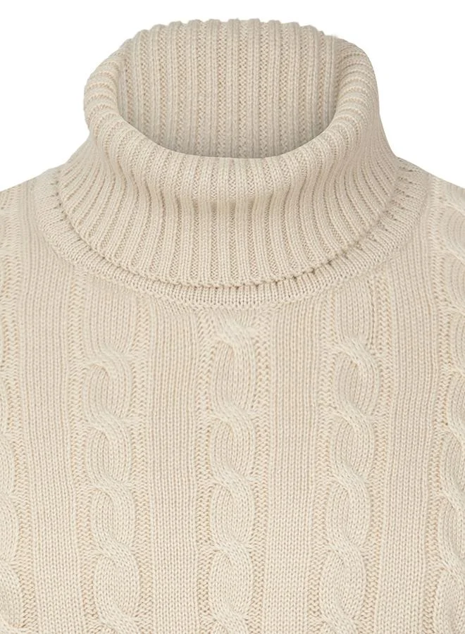 FELIX HARDY Cable Knit Turtleneck Pullover