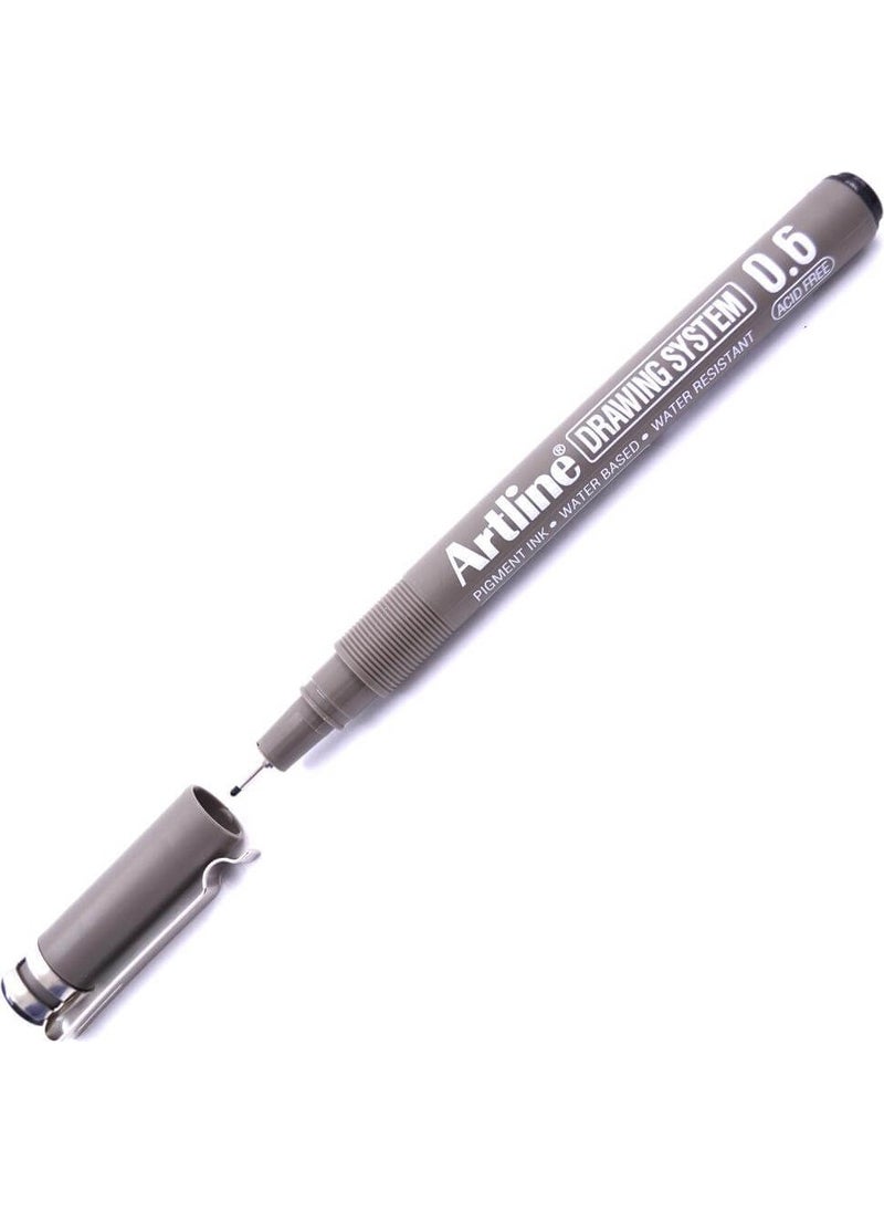Artline - Ek-236 0.6 Mm Black Technical Drawing Pen - Image 1