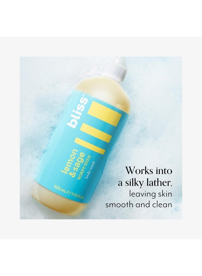 Bliss Soapy Suds Body Wash - Lemon and Sage - 17 Fl Oz - Gentle and Hydrating for Supremely Soft Skin - Paraben Free - Vegan & Cruelty Free - Image 4