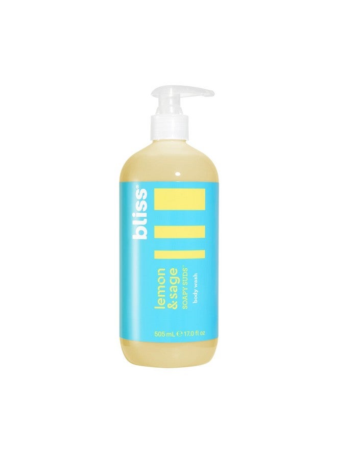 Bliss Soapy Suds Body Wash - Lemon and Sage - 17 Fl Oz - Gentle and Hydrating for Supremely Soft Skin - Paraben Free - Vegan & Cruelty Free - Image 1