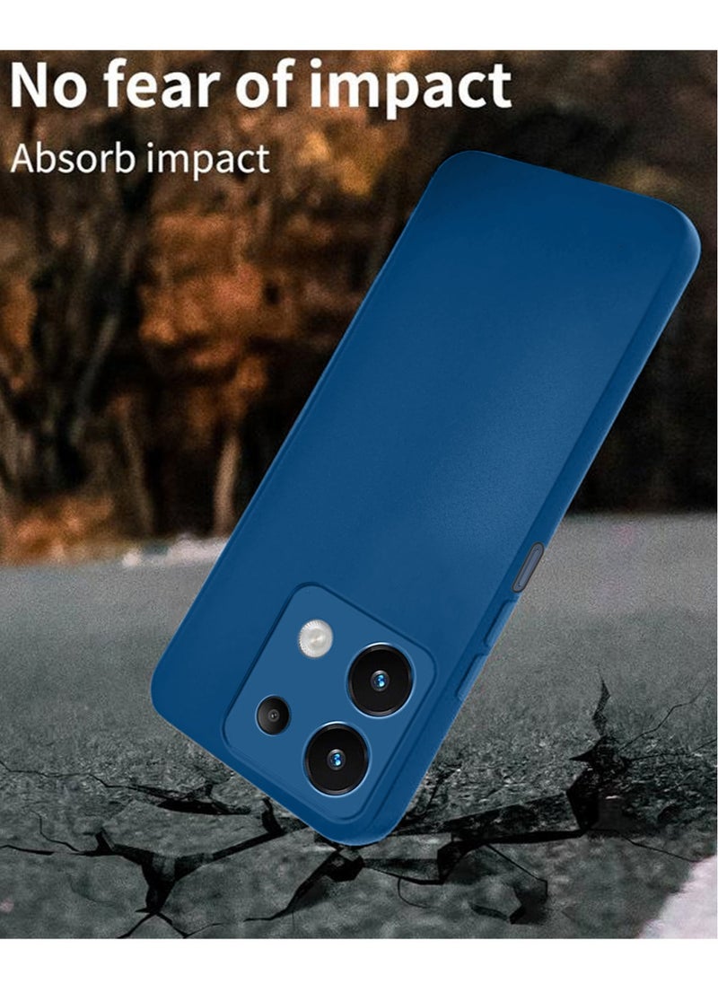 Stylish TPU Silicone Back Cover Case for Xiaomi Redmi Note 13 – Slim Fit Design, Smooth and Soft – Navy Blue