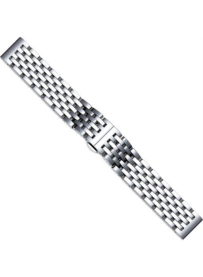 O Ozone حزام معدني لساعة سامسونج جالاكسي 4 40 ملم 44 ملم/ساعة جالاكسي 4 كلاسيك/أكتيف 2 40 ملم 44 ملم/ساعة جالاكسي 3 41 ملم 7 خرز 20 ملم سوار بديل من الفولاذ المقاوم للصدأ الصلب للرجال فضي - Image 1