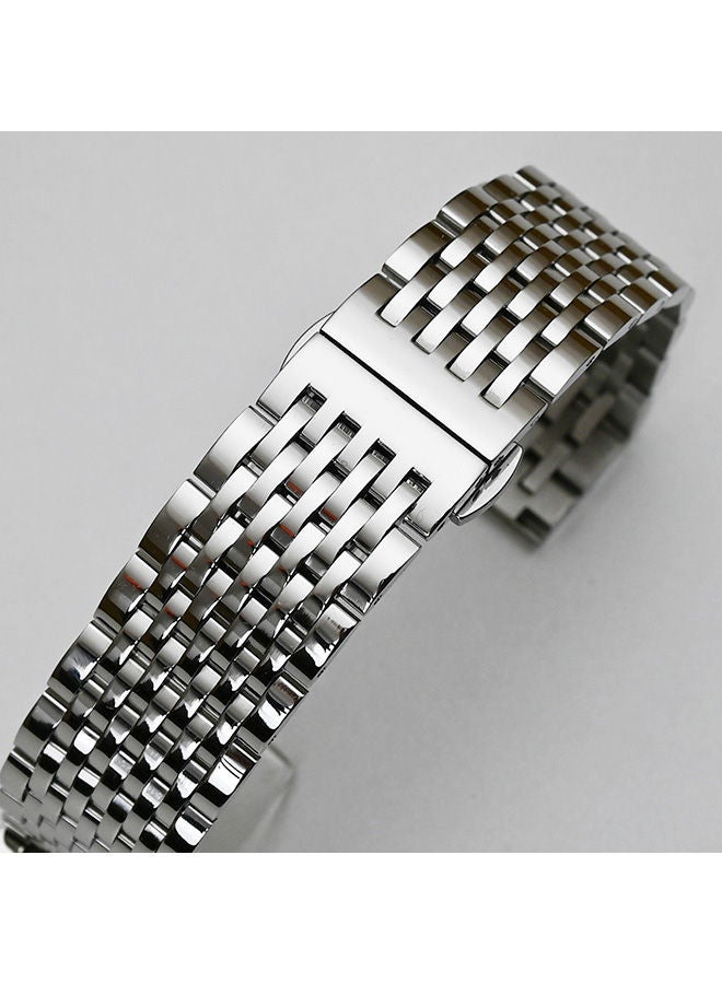 O Ozone حزام معدني لساعة سامسونج جالاكسي 4 40 ملم 44 ملم/ساعة جالاكسي 4 كلاسيك/أكتيف 2 40 ملم 44 ملم/ساعة جالاكسي 3 41 ملم 7 خرز 20 ملم سوار بديل من الفولاذ المقاوم للصدأ الصلب للرجال فضي - Image 4