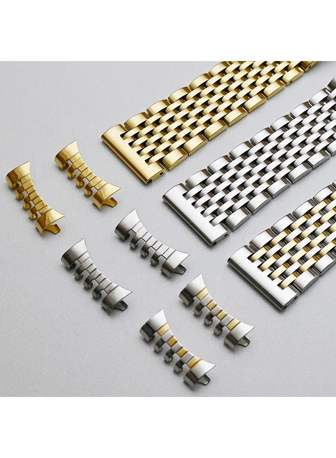 O Ozone حزام معدني لساعة سامسونج جالاكسي 4 40 ملم 44 ملم/ساعة جالاكسي 4 كلاسيك/أكتيف 2 40 ملم 44 ملم/ساعة جالاكسي 3 41 ملم 7 خرز 20 ملم سوار بديل من الفولاذ المقاوم للصدأ الصلب للرجال فضي - Image 5