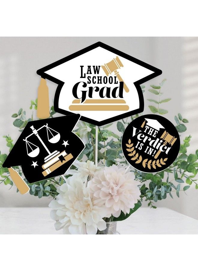 Big Dot of Happiness Law School Grad Future Lawyer Graduation Party Centerpiece Sticks Table Toppers Set Of 15  - Image 2