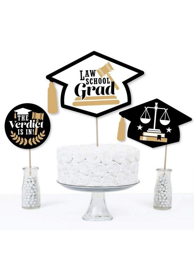 Big Dot of Happiness Law School Grad Future Lawyer Graduation Party Centerpiece Sticks Table Toppers Set Of 15  - Image 4