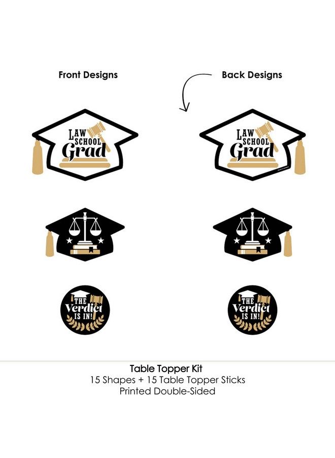 Law School Grad Future Lawyer Graduation Party Centerpiece Sticks Table Toppers Set Of 15