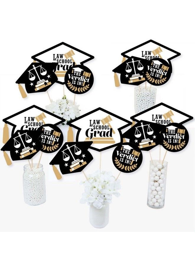 Big Dot of Happiness Law School Grad Future Lawyer Graduation Party Centerpiece Sticks Table Toppers Set Of 15  - Image 3