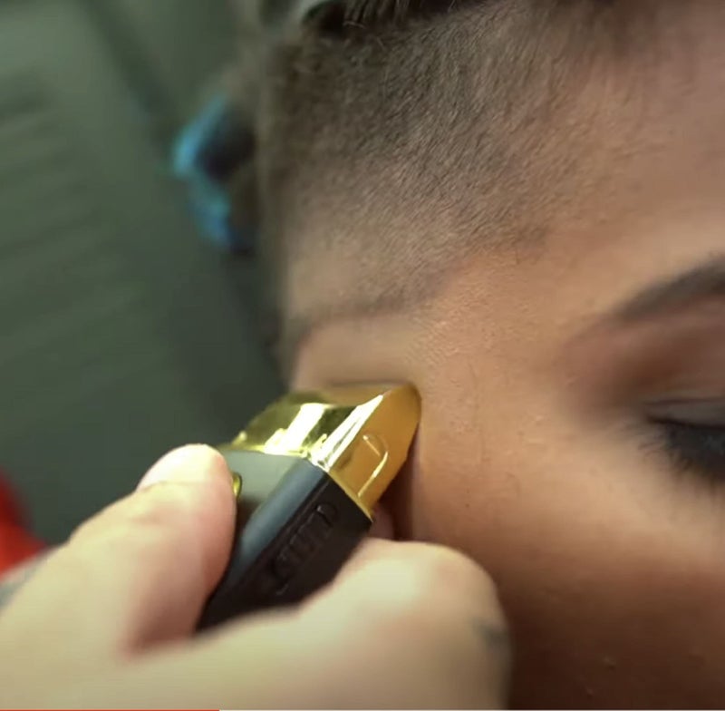 Gamma+ Replacement Gold Titanium Slick Foil Head for The Uno Men's Shaver, Designed for Longer Facial Hairs, Snaps On - Image 5