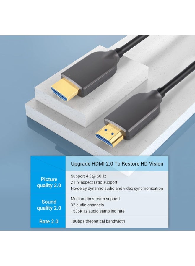 HDMI 15M Fiber Optic Cable – High-Speed 4K@60Hz – Durable & Lag-Free for Gaming, Home & Office Use - Image 3
