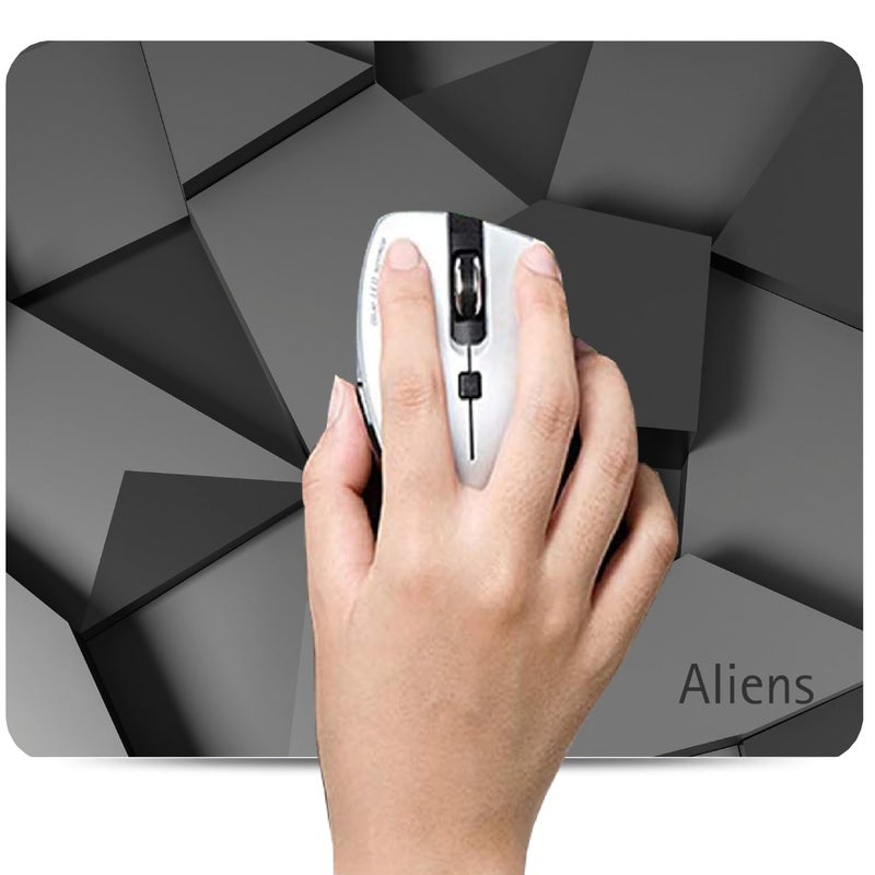 Aliens Mouse Pad for Computer, Laptop, Smooth Premium Cloth Surface, Non-Slip Rubber Base, Speed and Precision Operation Compatible with Laser and Optical Mouse, Gaming, Office, Home 230x190mm (3D-04) - Image 4