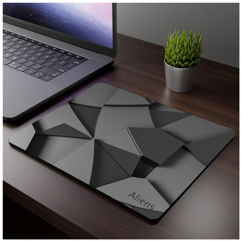 Aliens Mouse Pad for Computer, Laptop, Smooth Premium Cloth Surface, Non-Slip Rubber Base, Speed and Precision Operation Compatible with Laser and Optical Mouse, Gaming, Office, Home 230x190mm (3D-04) - Image 5