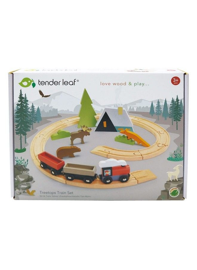 Tender Leaf Toys Treetops Train Set Beautiful Wooden Toy Train Set Kids Intelligent And Imaginative Play Skills For Age 3+  - Image 5