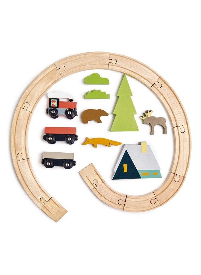 Tender Leaf Toys Treetops Train Set Beautiful Wooden Toy Train Set Kids Intelligent And Imaginative Play Skills For Age 3+  - Image 3