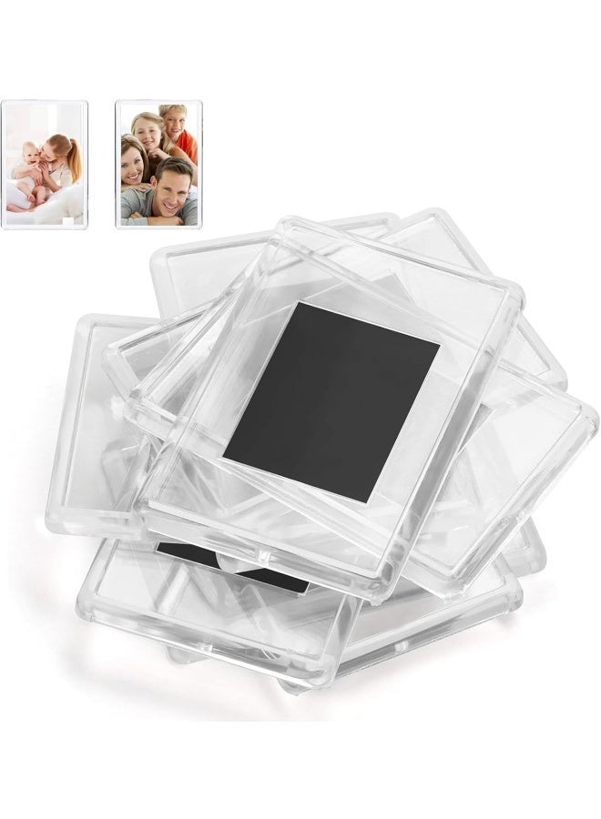 إطارات صور مغناطيسية صغيرة (عبوة من 8 قطع) - إطارات صور صغيرة لمغناطيسات الثلاجة المخصصة - للصور مقاس 77*52 مم - مغناطيسات صور للثلاجة/إطارات مغناطيسية فارغة - Image 3