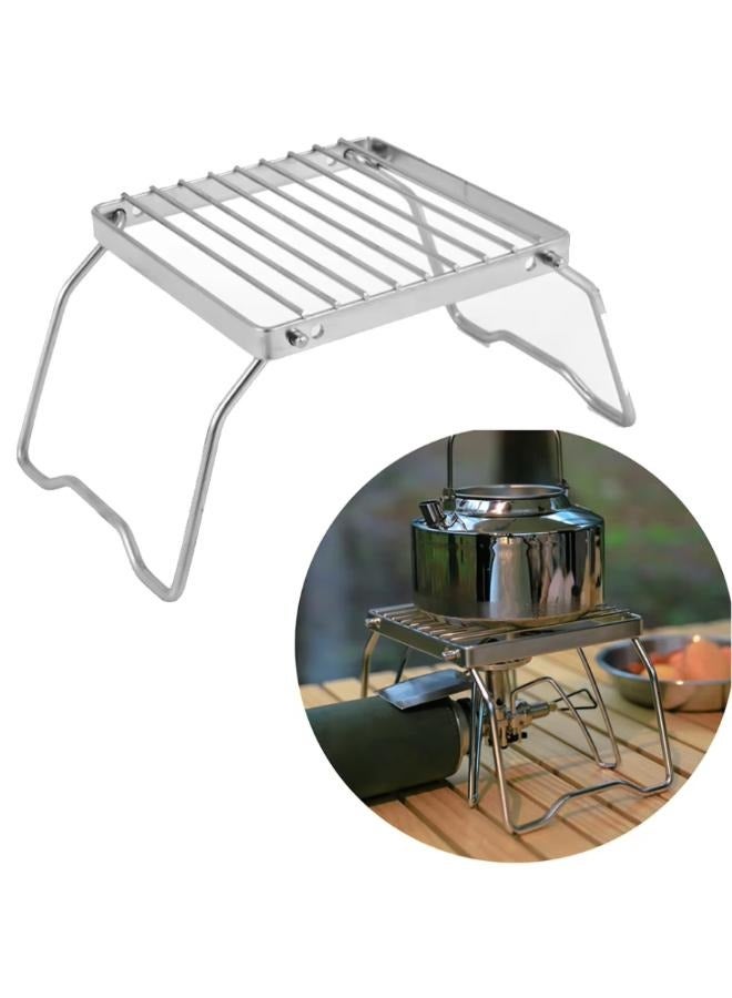 أداة تدريب الشواء للشواء قابلة للطي في الهواء الطلق شواية غاز منزلية محمولة صغيرة للتخييم والنزهات من الفولاذ المقاوم للصدأ - Image 1