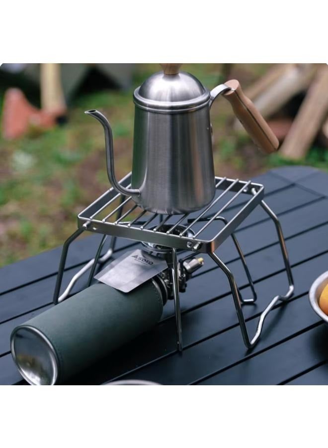 أداة تدريب الشواء للشواء قابلة للطي في الهواء الطلق شواية غاز منزلية محمولة صغيرة للتخييم والنزهات من الفولاذ المقاوم للصدأ - Image 5