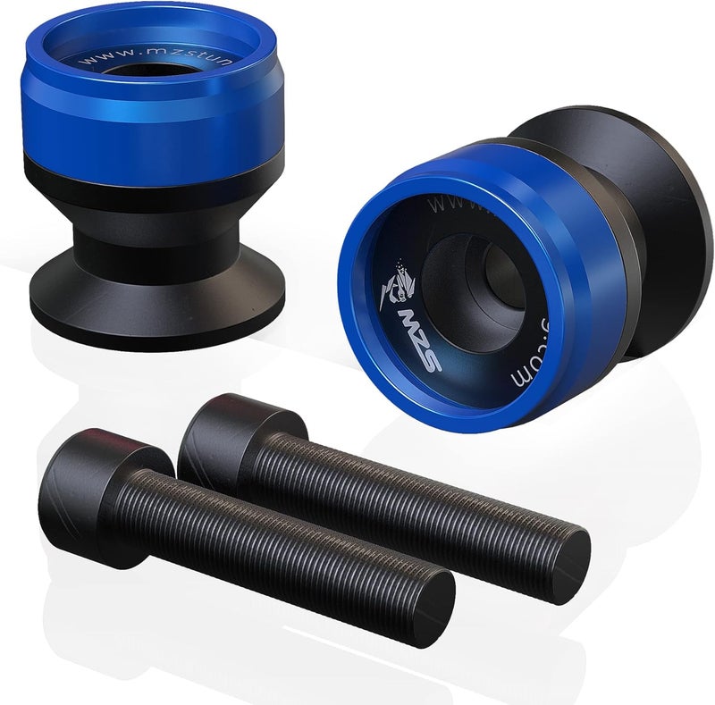 MZS 10MM Swingarm Spools - Universal Motorcycle Sliders Stand CNC Blue - Image 1