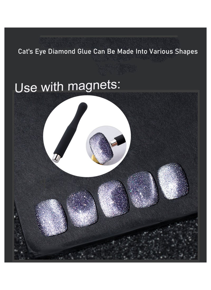 Miss Gooey Nail Polish Set Gel Nails Polish Gel Polish Cat Eye Gel Glitter With Magnetic Stick Kit Super Shine Colors Longlasting UV LED Required Quick Dry Magnetic Art Manicure DIY At Home Soak Off For Women  - Image 2