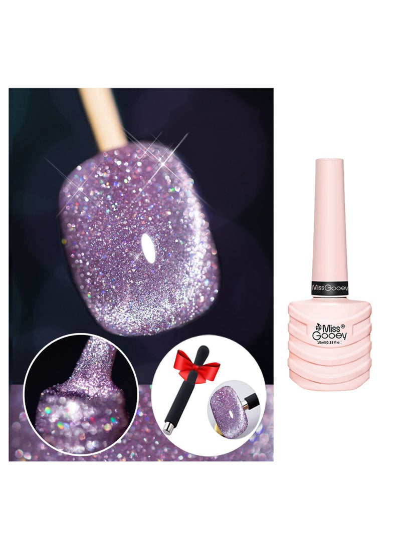Miss Gooey Nail Polish Set Gel Nails Polish Gel Polish Cat Eye Gel Glitter With Magnetic Stick Kit Super Shine Colors Longlasting UV LED Required Quick Dry Magnetic Art Manicure DIY At Home Soak Off For Women  - Image 1