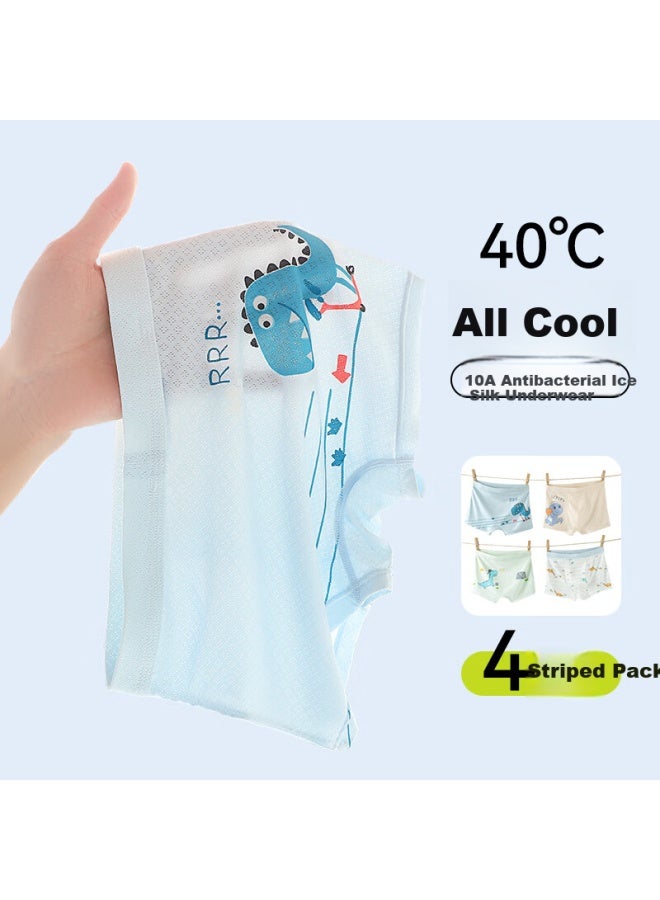 Top Melon Melon Boys' Underwear Boys' Summer Thin Flat-angle Ice Silk Big Kids Little Kids Boys Baby Four-corner Shorts - Image 2