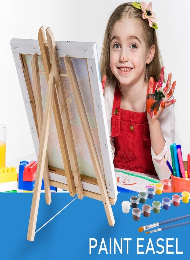 Falling in Art 16 Inch Wood Easel Stand, Tabletop Display Stand A-Frame Artist Easel for Painting Canvas, Portable Photo, Picture and Sign Holder (4 Pack) - Image 4