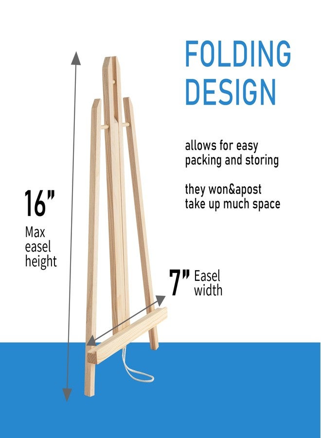 Falling in Art 16 Inch Wood Easel Stand, Tabletop Display Stand A-Frame Artist Easel for Painting Canvas, Portable Photo, Picture and Sign Holder (4 Pack) - Image 2