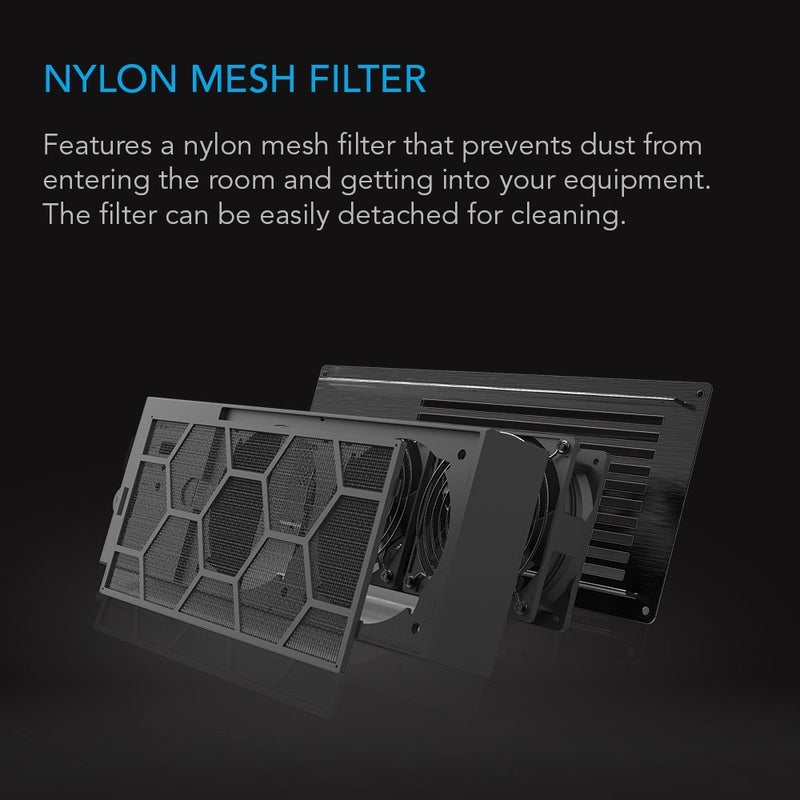 AC Infinity AIRFRAME T7-N White, High-Airflow Cooling Fan System 17", Intake Airflow, for AV Equipment Rooms, Closets, and Enclosures - Image 5