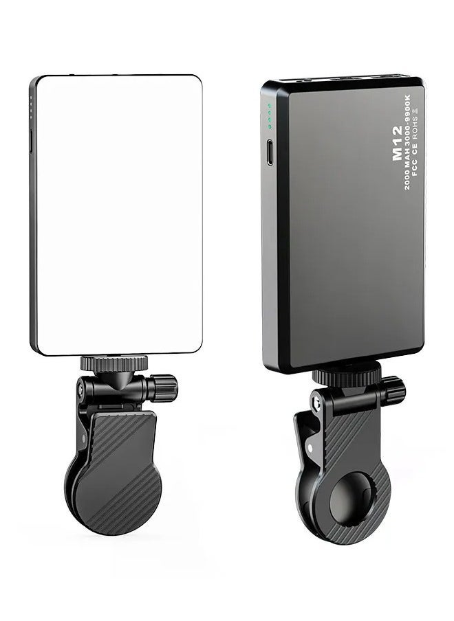 ELTRAZONE M12 LED Tricolor Photography Video Light – Rechargeable Pocket-Sized LED Light with Adjustable Brightness & Color Modes – Clip-On Lighting for Phone, DSLR, Vlogs, Reels, and Live Streaming – Compact Fill Light for Mobile Creators  - Image 1