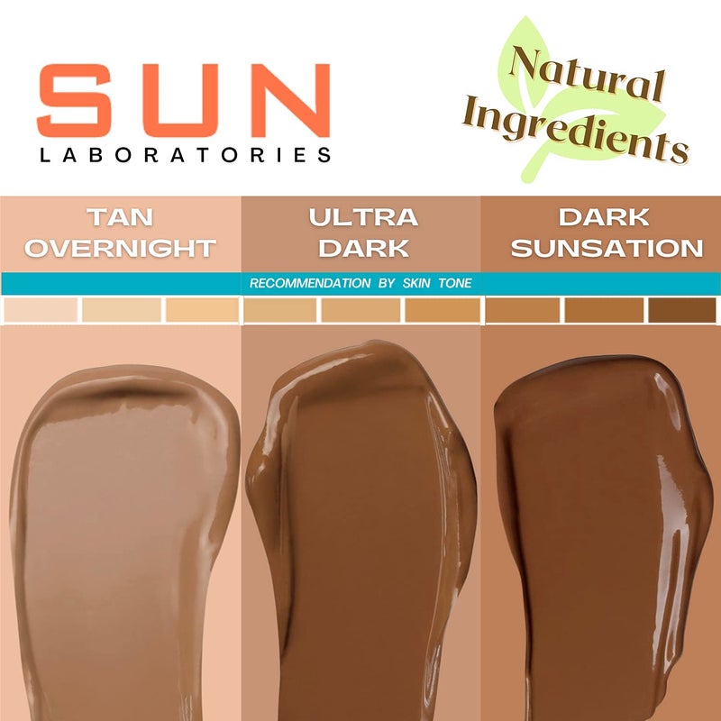 Sun Laboratories By Giesee Tan Overnight Sunless Tanning Lotion 4 oz - Organic Self Tanner, Long Lasting Tanning Lotion, Natural Body Lotion for Sunless Tan, Face & Body Self Tanner - Image 5