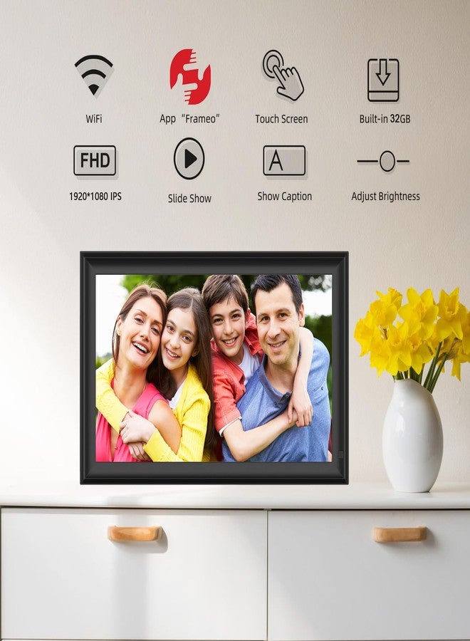 YENOCK Digital Picture Frame,Large 15.6 inch WiFi Frameo Photo Frame 32GB,FHD IPS Touch Screen, Wall-Mounted,Share Photo/Video, Living Room Elderly Parents Birthday - Image 2
