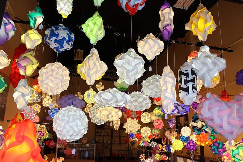 Lightingsky 16" IQ Lamp Shade Toy Self DIY Assembled Puzzle Lights for Room Decoration (White, XL-16 inch) - Image 5