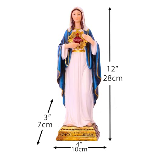 Zayton Virgin Mary Statue Sacred Heart Figure Resin Sculpture Savior Figurine Catholic Religious Gift Home Chapel Decoration - Image 2