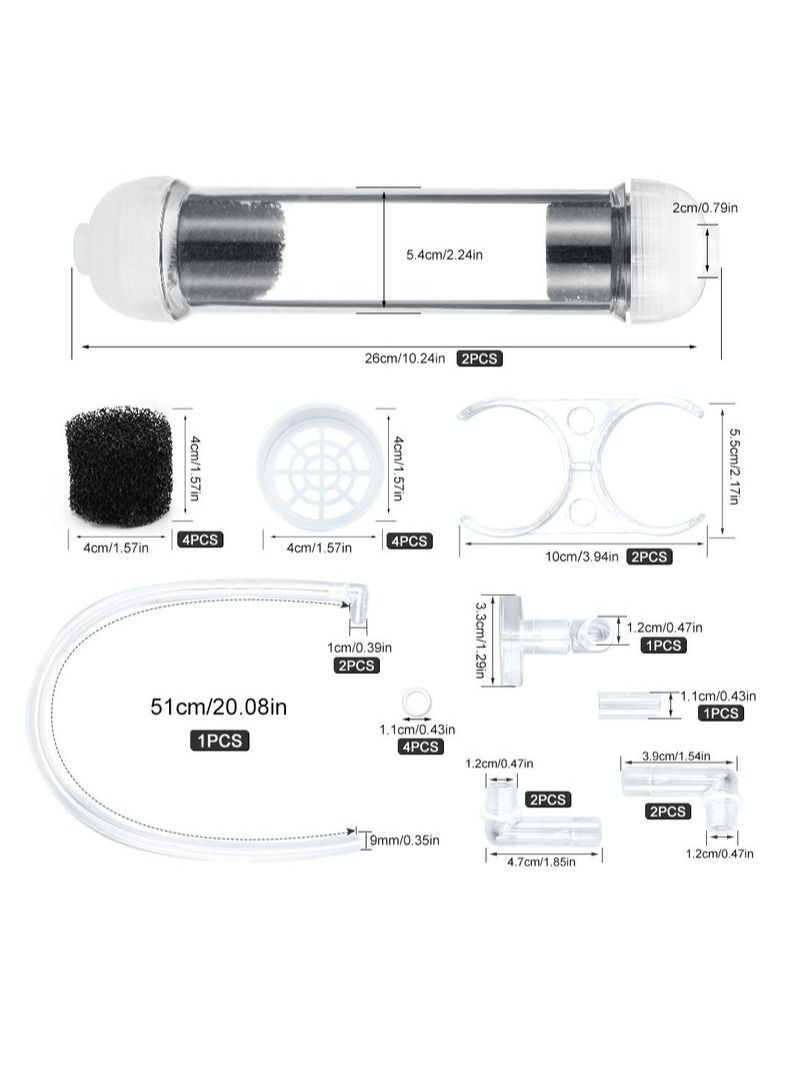 NIBEMINENT Two Filter Bottle Set Water Tank Filter Tube - Image 2