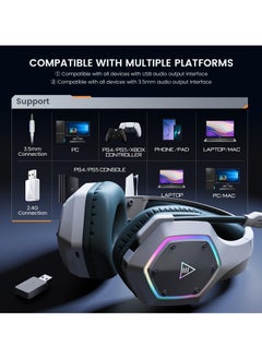 EKSA E1000WT Wireless Gaming Headset with Microphone for PC PS5 PS4 Nintendo Switch  - Image 2