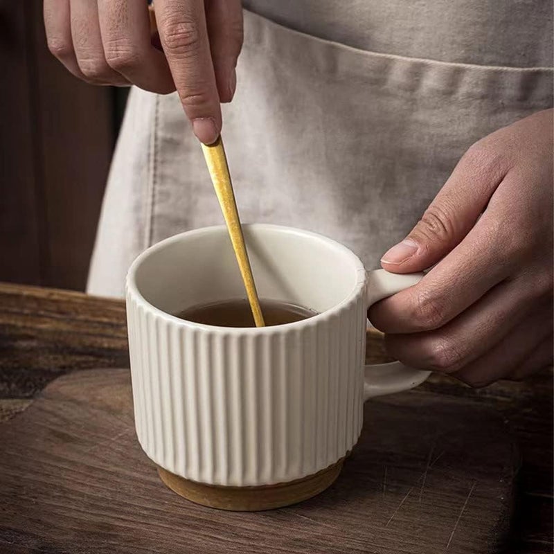 CAWEIN Ceramic Mug 2Pcs, Ceramic Coffee Cups,milk cup, Ceramic mugs for home and office,Microwave safe milk coffee cup - Image 3