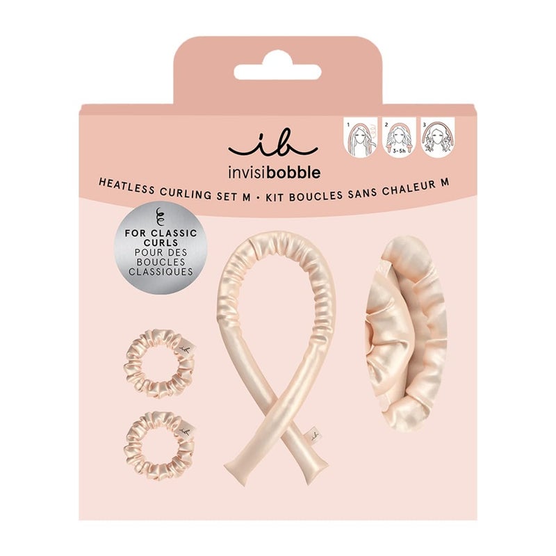 invisibobble invisibobble Heatless Curl Set  No Heat Curlers With Velvet Band for Overnight Use  Hair Curler for HeatFree Bouncy Natural Waves on Medium to Long Hair