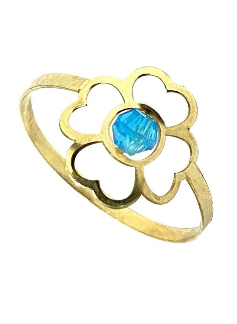 Hamsa.ae - 18K Pure Gold Elegant Flower Design Ring Size 5 - Image 1