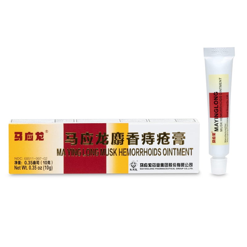 Ma Ying Long Mayinglong Musk Hemorrhoidal Ointment, Helps Relieve Itching, Burning, or Discomfort Fast 10 Grams (1 Tube) - Image 1