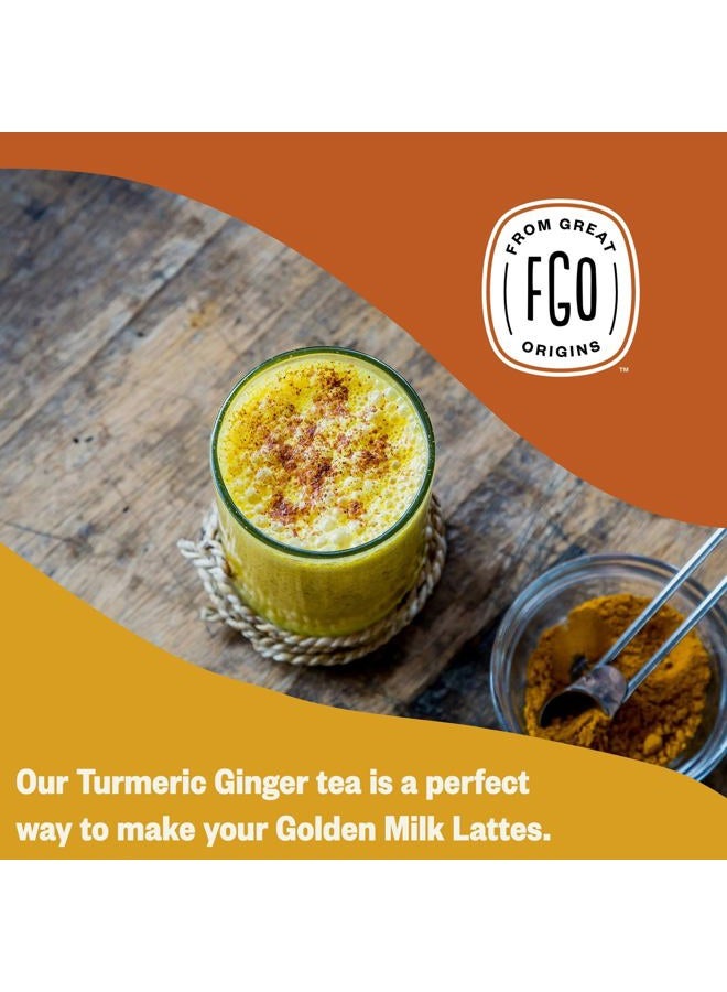 FGO Organic Turmeric and Ginger Tea, Eco-Friendly Tea Bags, 100 Count, Pack May Vary (Pack of 1) - Image 4
