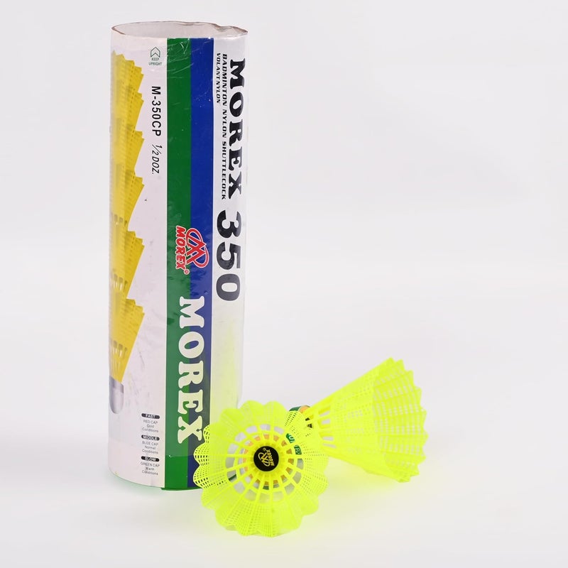 MOVEX Morex Premium Nylon Badminton Shuttlecock [Set of 6] | Lightweight & Durable Cork for Stable Flight & Fast Recovery | Ideal for Indoor & Outdoor Play | High-Performance Shuttlecocks - Image 1