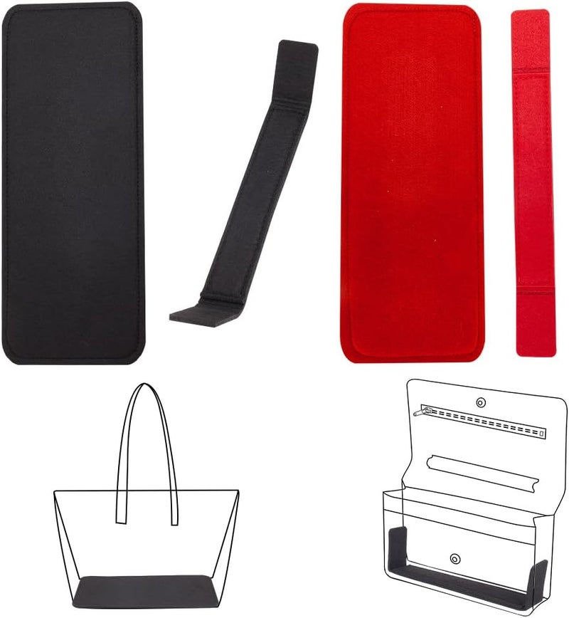 كلاراكو مجموعة من 4 قطع من Klarako لتشكيل قاعدة المحفظة، وسادة لتشكيل قاعدة حقيبة اليد المستطيلة المصنوعة من اللباد، بطانة سفلية لحقيبة Neverfull Tote WOC، سمك 6 مم - Image 1