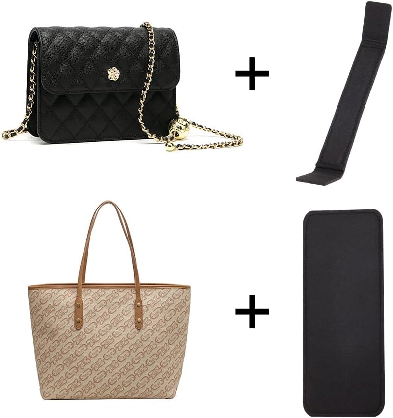 كلاراكو مجموعة من 4 قطع من Klarako لتشكيل قاعدة المحفظة، وسادة لتشكيل قاعدة حقيبة اليد المستطيلة المصنوعة من اللباد، بطانة سفلية لحقيبة Neverfull Tote WOC، سمك 6 مم - Image 5