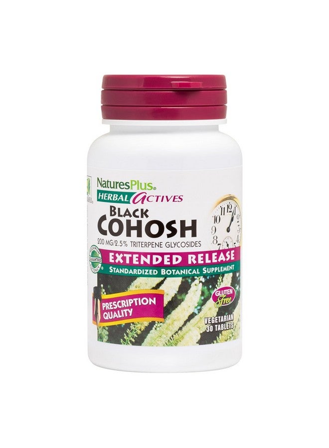 NaturesPlus Herbal Actives Black Cohosh - 30 Tablets - Nutritional Support for Well-Being During Menopause - Vegetarian, Gluten Free - 30 Servings - Image 1