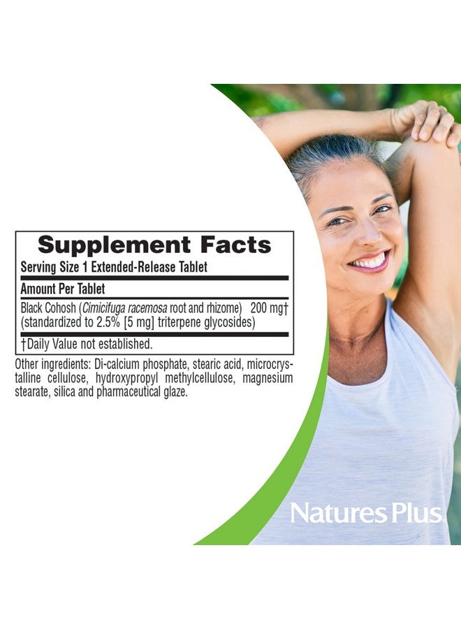 NaturesPlus Herbal Actives Black Cohosh - 30 Tablets - Nutritional Support for Well-Being During Menopause - Vegetarian, Gluten Free - 30 Servings - Image 4