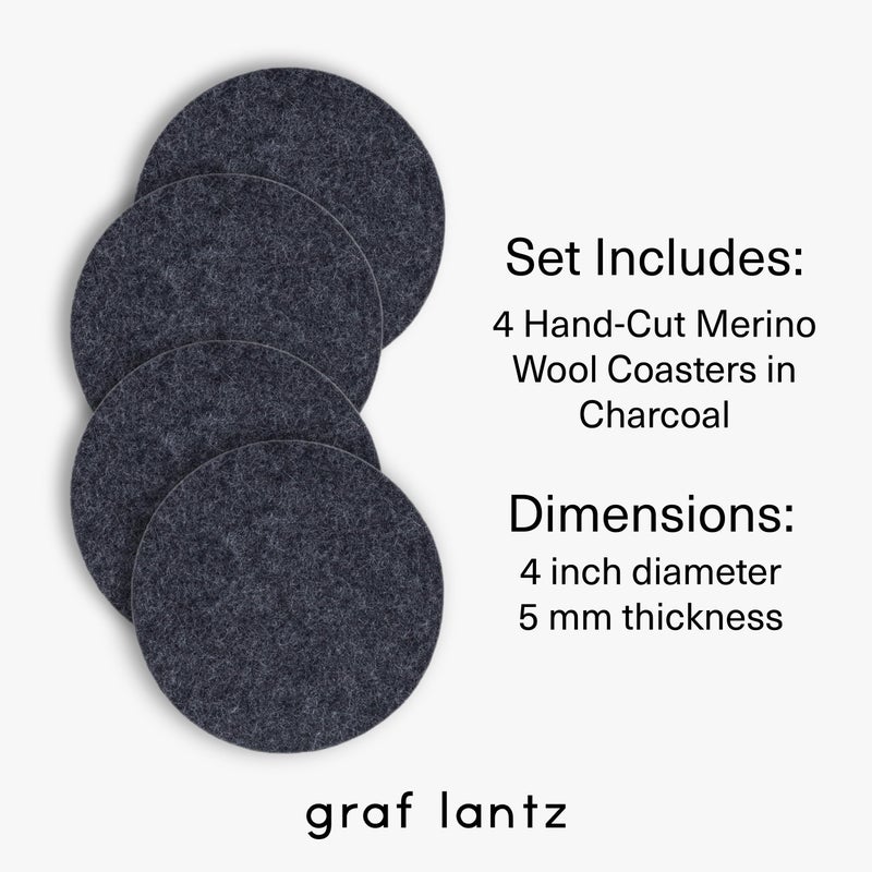 Graf Lantz - Bierfilzl Felt Coasters - Round - 100 ٪ Merino Wool - الرطوبة الفتل - مقاومة للحرارة - مستدامة - ديكور منزلي - Decor - Housewarming Gift - 4 Coast - Image 4